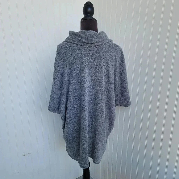 Time and Tru Soft Fleece Cowl Pullover Tunic Cozy Warm Top Heather Grey L XL - Picture 9 of 9